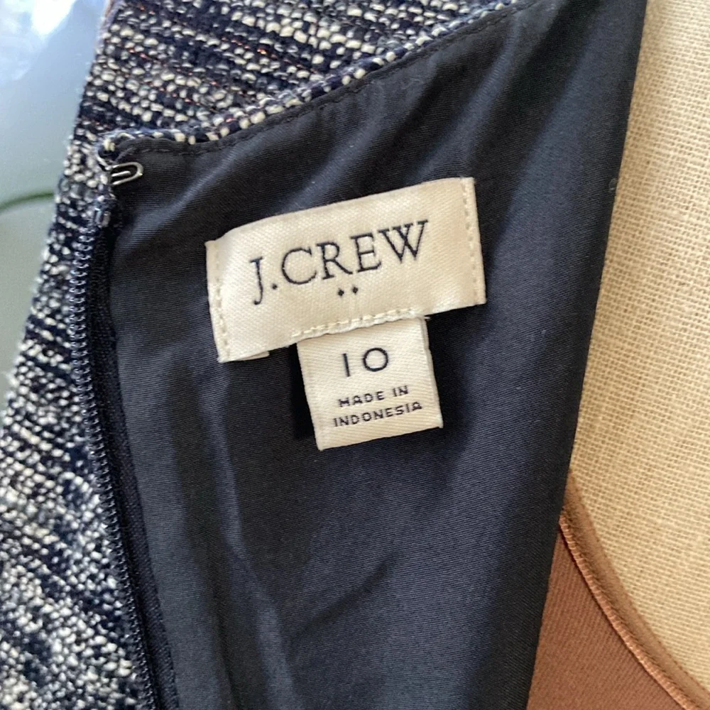 J. Crew sleeveless dress. Fringe across bust area, shoulders, and bottom hem. - Picture 5 of 6